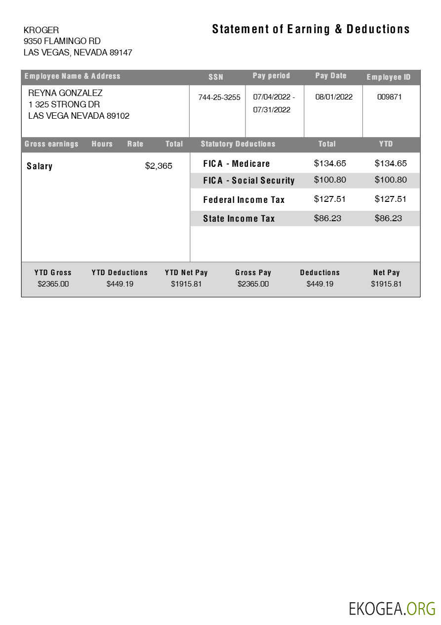 Modèle de relevé de revenus et de déductions KROGER aux formats Word et PDF.pdf, 1